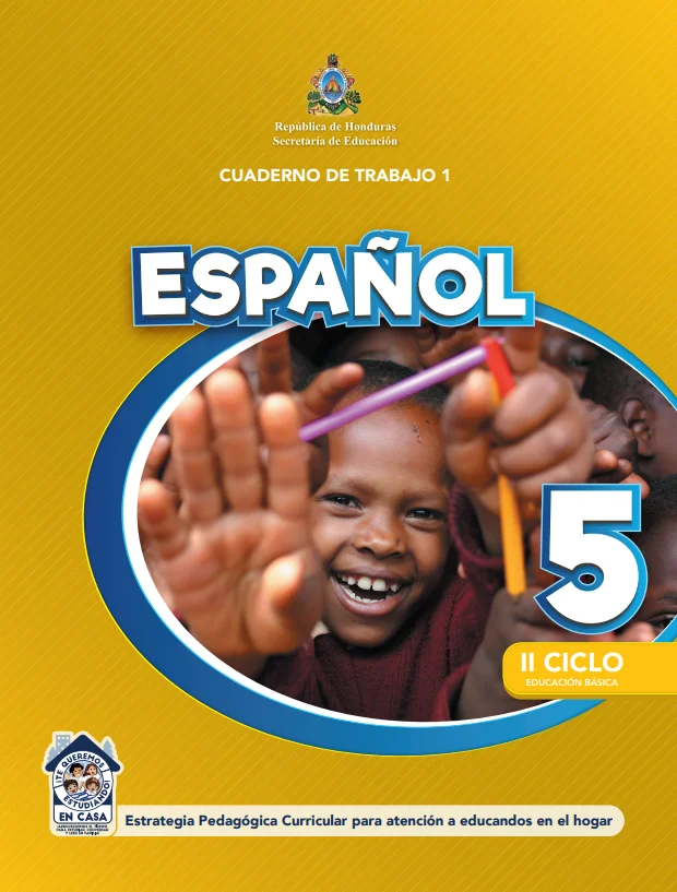 Cuaderno de Trabajo 1 Español para 5 Quinto Grado Honduras 2021