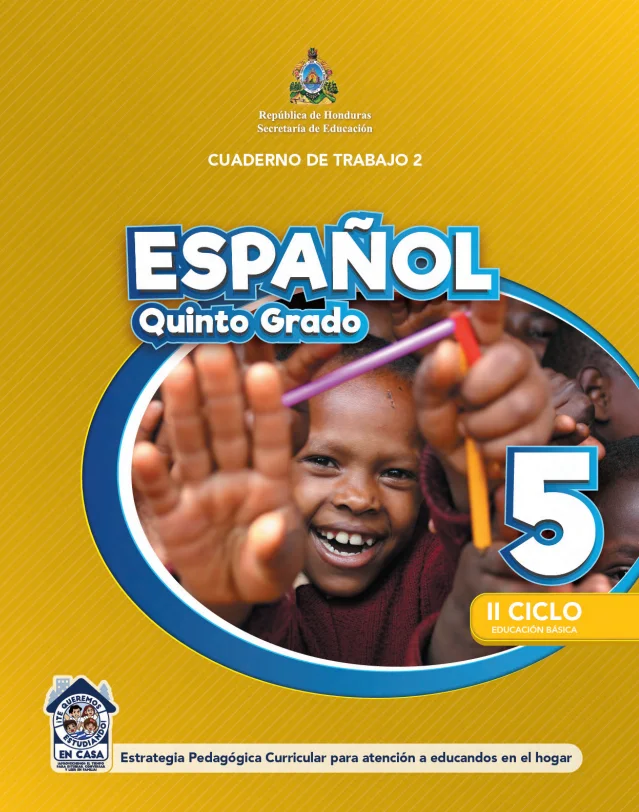 Cuaderno de Trabajo 2 Español para 5 Quinto Grado Honduras 2021